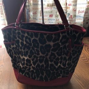 Coach leopard handbag